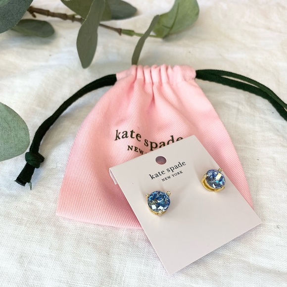 ✨Host Pick✨ NWT Kate Spade ♠️ Rise And Shine Stud Earrings in Aquamarine / Blue - Picture 7 of 10